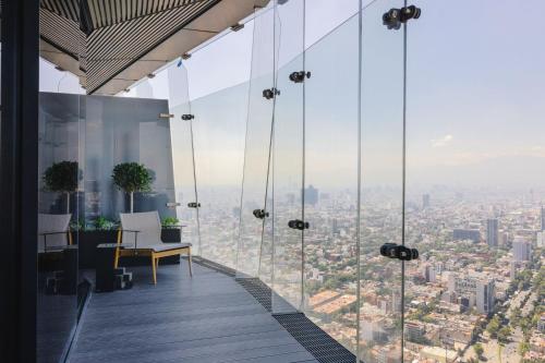 an office with a view of a city at The Ritz-Carlton, Mexico City in Mexico City