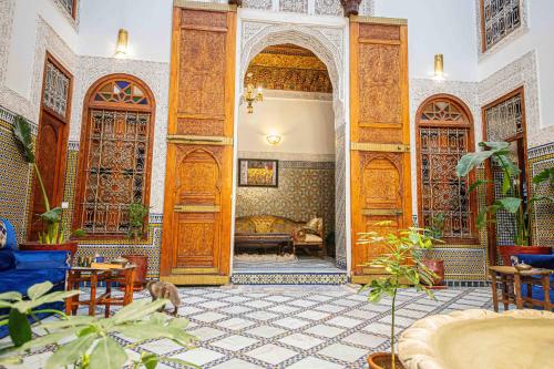 Un lugar para sentarse en Riad Fes Iline
