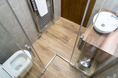 Koupelna v ubytování Apartmány Hájenka Oravice