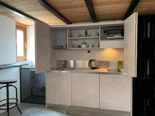 Kuchyň nebo kuchyňský kout v ubytování My exclusive cavour loft da sogno a cagliari