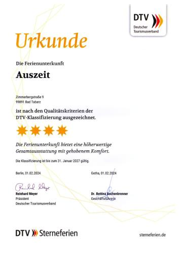 a rejection letter for a dvpn guarantee document at Ferienwohnung "Auszeit" in Tabarz