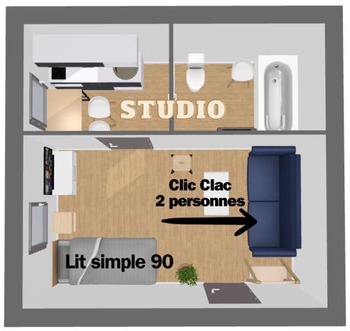 Grundriss der Unterkunft La Maison Sévigné - Appart Hôtel - N°5