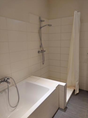 ห้องน้ำของ Ferienwohnung Zum Backenzahn