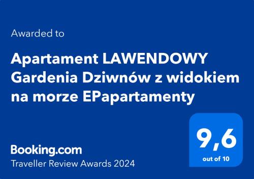 Zdjęcie z galerii obiektu Apartament LAWENDOWY Gardenia Dziwnów z widokiem na morze EPapartamenty w Dziwnowie