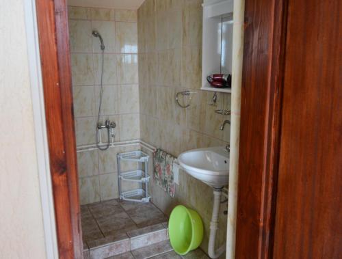 ein Badezimmer mit Dusche und Waschbecken in der Unterkunft Smokva in Bar