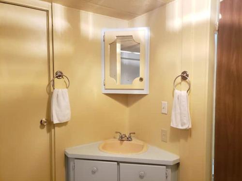 帕朗的住宿－Sun Angel House #3 Pahrump，一间带水槽和镜子的浴室