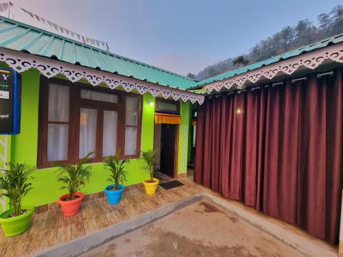 a green house with plants in front of it at Neoravalley Homestay, Icche Gaon in Pedong
