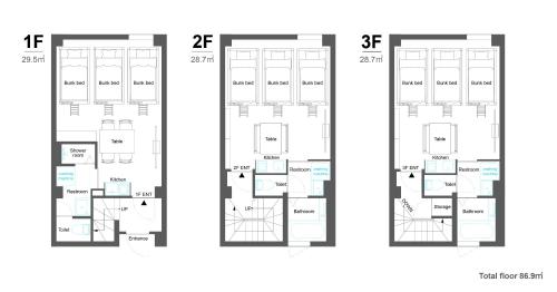 a floor plan of the residences at avalon commons at OLD HERITAGE SHIBUYA in Tokyo