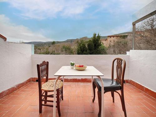 Balkoni atau teres di Casa Rustica en Vilaverd