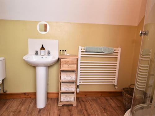 y baño con lavabo y ducha. en 3 Bed in Ledbury 77378 