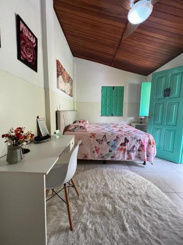 Postel nebo postele na pokoji v ubytování Casa com Piscina