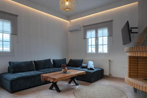 Istumisnurk majutusasutuses Noho Villas @ Sunlit house Paros
