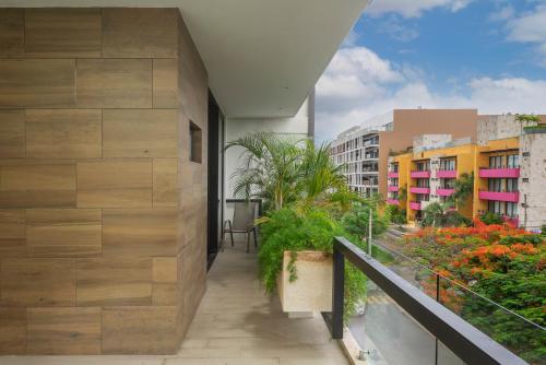 Balkoni atau teres di Opal Suites Apartments