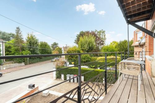 Μπαλκόνι ή βεράντα στο Marcq en Baroeul appartement deux chambres