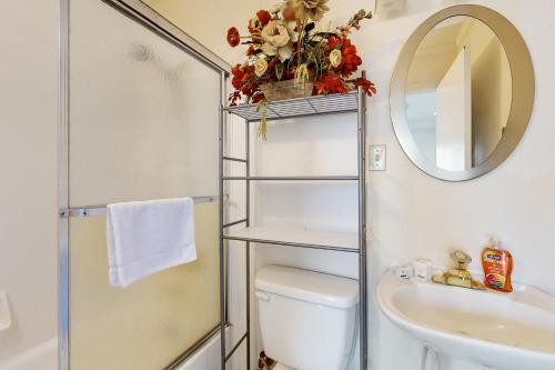 Koupelna v ubytování Nimba Cabin