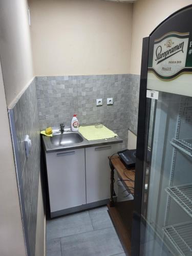 Kuchyň nebo kuchyňský kout v ubytování Apartments Day Off