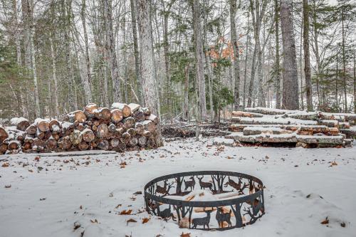 Το Rhinelander Waterfront Cabin with Deck and Fire Pit! τον χειμώνα