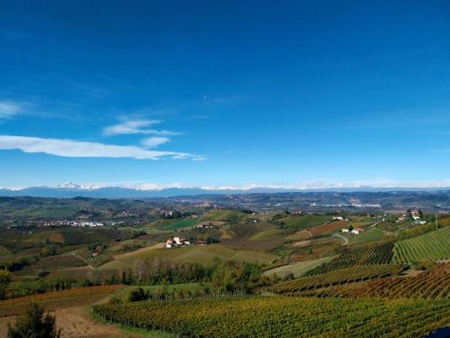 a view of the napa valley from the winery on the hill at Villa Bellavista Alba, B&B in Alba