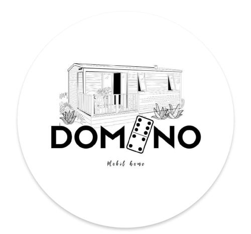 une vignette ronde avec dessin d'une maison dans l'établissement Mobil home les dunes de contis 