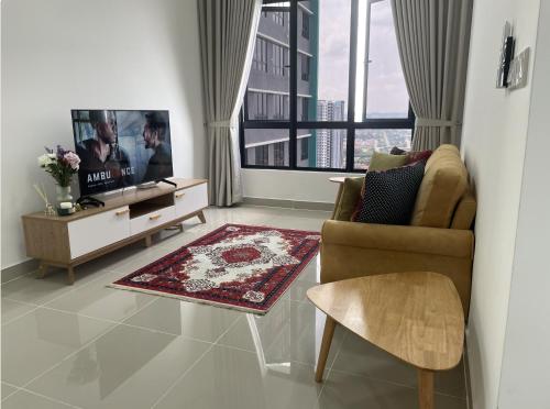 TV a/nebo společenská místnost v ubytování Shiro Res. MKH Boulevard II