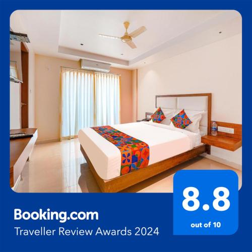 Ένα ή περισσότερα κρεβάτια σε δωμάτιο στο FabHotel Phoenix Brookfield - Nr Kundalahalli Main Road