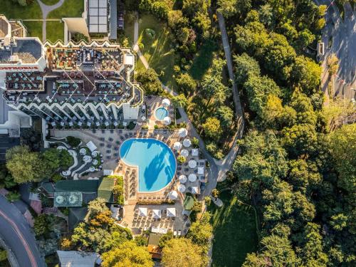 an overhead view of a resort with a swimming pool at Swissotel The Bosphorus Istanbul in Istanbul