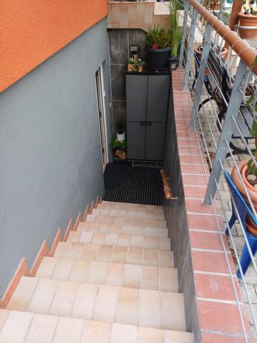 a stairway leading up to a building at Bei Mayer's in Ringsheim