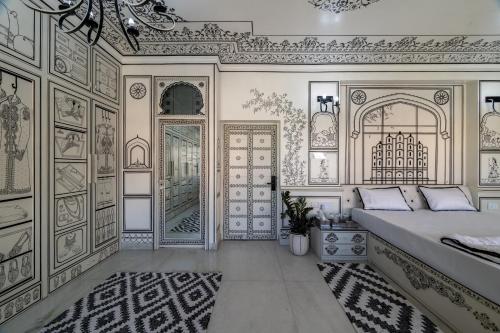 Katil atau katil-katil dalam bilik di Lalluji Luxe