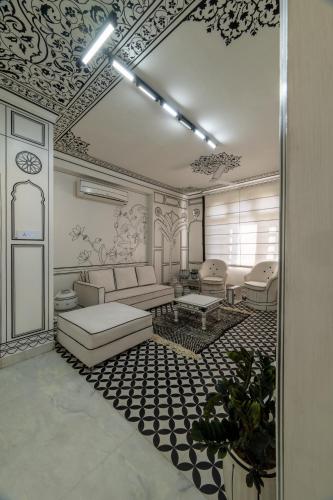 Ruang duduk di Lalluji Luxe