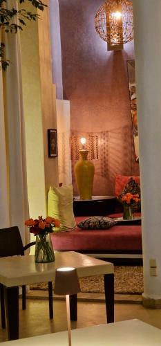 Coin salon dans l'établissement Riad de Vincent