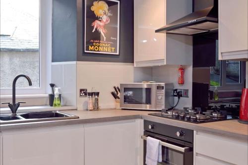 Apartment in Scottish Bordersにあるキッチンまたは簡易キッチン