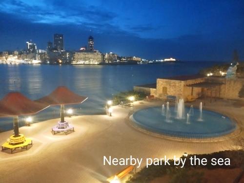 arity park by the sea with a view of the city at "Spirit of Malta" Historic Maltese Townhouse by the sea in Sliema