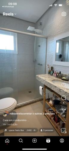 Ванна кімната в Casa na zona sul de Porto Alegre