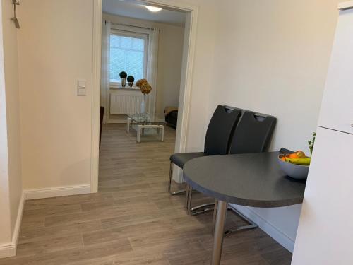 Ruang duduk di Ferienwohnung Schleistübchen