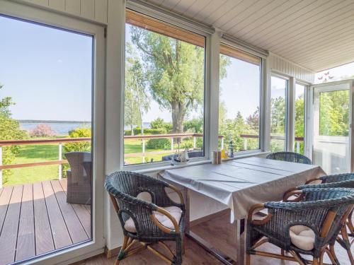 Ban công/sân hiên tại Ferienhaus Vesteralen