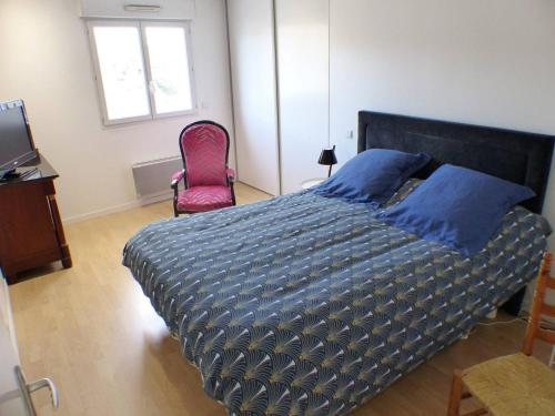 Postel nebo postele na pokoji v ubytování Résidence OPALINE. Bel appartement avec grande terrasse pour 4 personnes