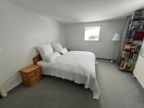 Postel nebo postele na pokoji v ubytování Wohnung am Heimberg