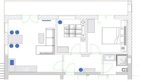 a floor plan of a house at Jungholz Erlebnis in Jungholz