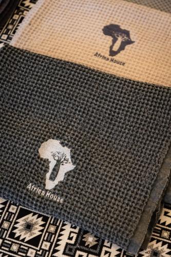 a rug with a picture of a dog on it at Africa House in Hoedspruit
