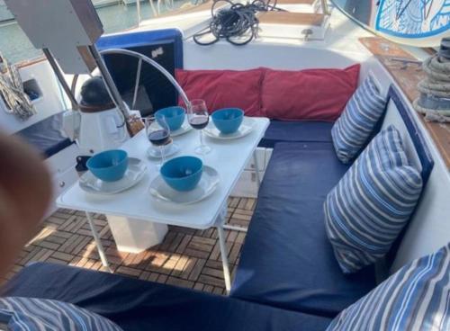 Vintage and cozy sailing boat in Barcelona