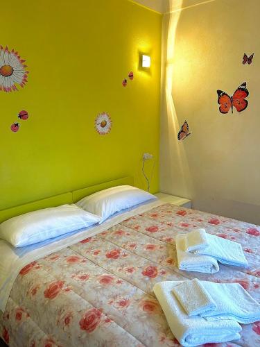 Кровать или кровати в номере Foresteria La Rubbianetta