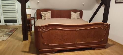 Кровать или кровати в номере LAZARÓWKA - RYBNO