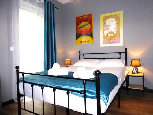 Кровать или кровати в номере Apartament Olchowe Zacisze