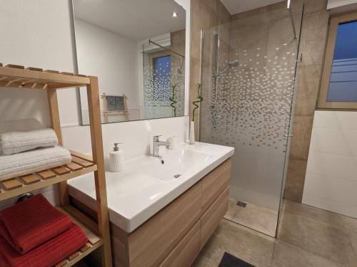 Koupelna v ubytování Ferienwohnung Bergzauber