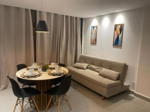 Ruang duduk di Flat FM20 - apt.402. Cabo Branco