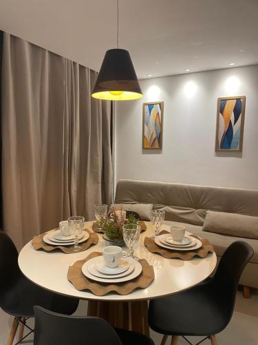 Ruang duduk di Flat FM20 - apt.402. Cabo Branco