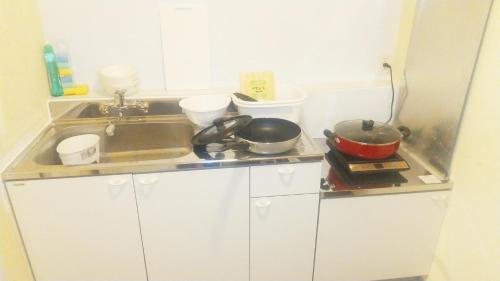 Küche/Küchenzeile in der Unterkunft Hananogo Ikebukuro - Vacation STAY 09224v