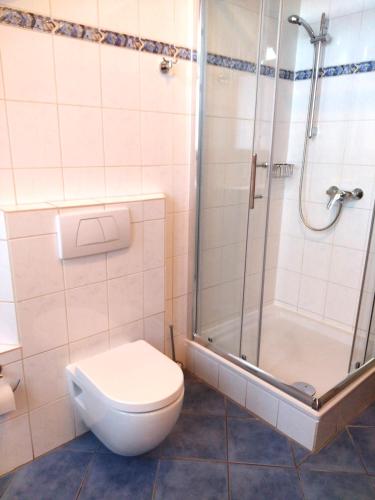 Bilik mandi di Ferienwohnung Veldenz
