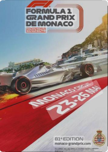 a poster of a racing car on a race track at Villa Victoria #8 persons #3 Bedrooms #Terrace # garage Beach - Calm and Clim in Roquebrune-Cap-Martin
