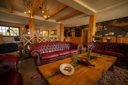 Posezení v ubytování Bio et Bois -Luxury Bio Farm-